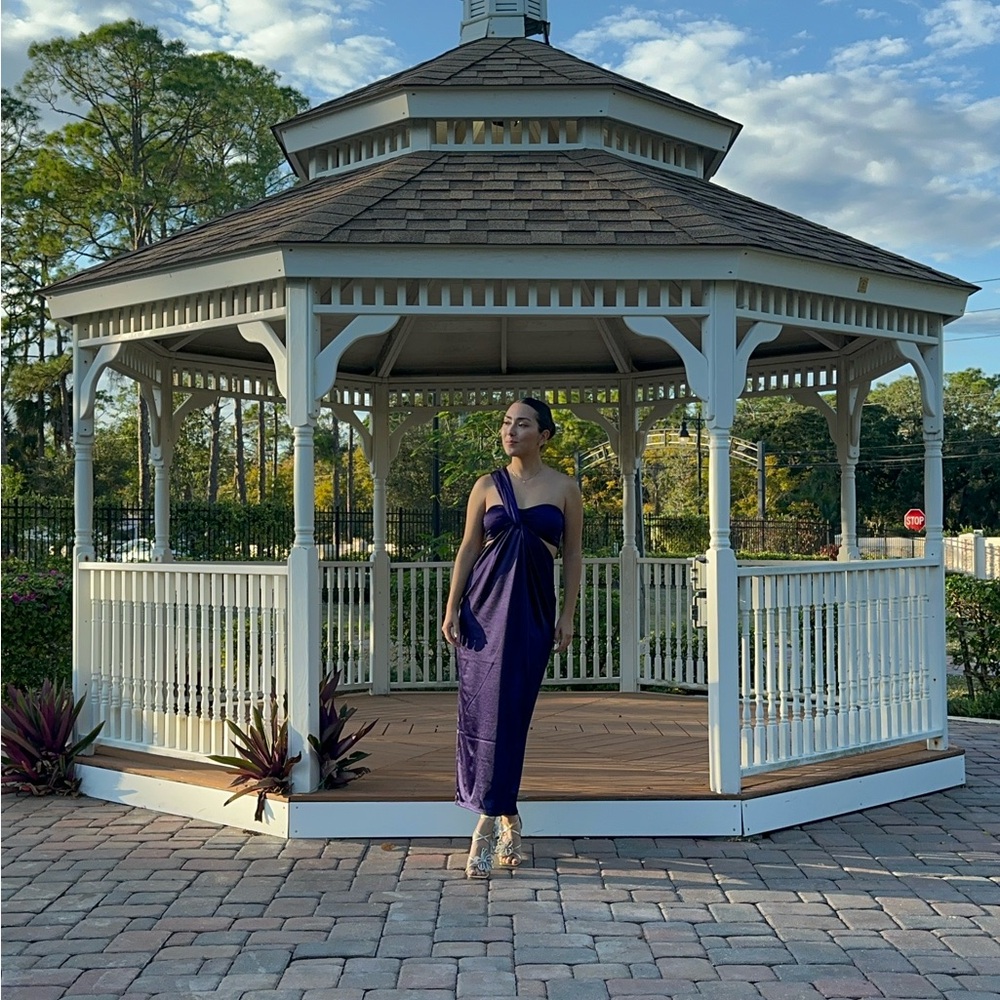 Stylish One-Shoulder Purple Dress